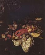 BEYEREN, Abraham van Large Still Life with Lobster (mk14) painting